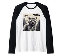 Conception curieuse de Rencontre d'OVNI de Raton Laveur Manche Raglan