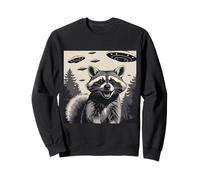 Conception curieuse de Rencontre d'OVNI de Raton Laveur Sweatshirt