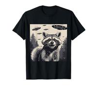 Conception curieuse de Rencontre d'OVNI de Raton Laveur T-Shirt