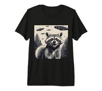 Conception curieuse de Rencontre d'OVNI de Raton Laveur T-Shirt Haut de Gamme