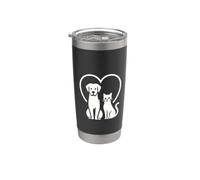 Conception d'amour de chien et de chat - Parfait pour les Gobelet isotherme en acier inoxydable double paroi