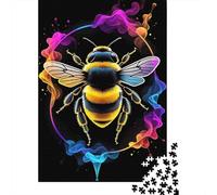 Conception d'art d'abeille Puzzle À 1000 Morceaux Papier Épais Puzzle Familial Parents-Enfants Compatible Plateau Heures Divertissement Garanties Divertissement 52x38cm/1000pcs