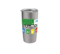 Conception d'assainissement de collecteur de déchets de recyclage de camion à ordures Gobelet isotherme en acier inoxydable double paroi