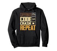 Conception de boucle Crash Repeat avec code contenant de la caféine Sweat à Capuche