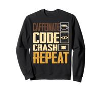 Conception de boucle Crash Repeat avec code contenant de la caféine Sweatshirt