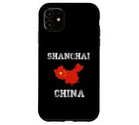 Conception de Carte du Drapeau Chinois Vintage de Shanghai Coque pour iPhone 11