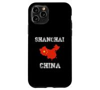 Conception de Carte du Drapeau Chinois Vintage de Shanghai Coque pour iPhone 11 Pro