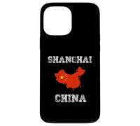 Conception de Carte du Drapeau Chinois Vintage de Shanghai Coque pour iPhone 13 Pro Max