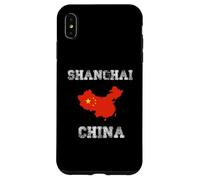 Conception de Carte du Drapeau Chinois Vintage de Shanghai Coque pour iPhone XS Max