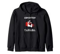 Conception de Carte Vintage du Drapeau du Canada à Edmonton Sweat à Capuche