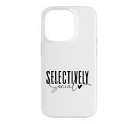 Conception de Citation introvertie sélectivement Sociale Coque pour iPhone 14 Pro