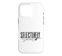Conception de Citation introvertie sélectivement Sociale Coque pour iPhone 16 Pro