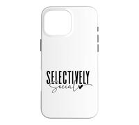 Conception de Citation introvertie sélectivement Sociale Coque pour iPhone 16 Pro Max
