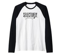 Conception de Citation introvertie sélectivement Sociale Manche Raglan