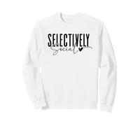 Conception de Citation introvertie sélectivement Sociale Sweatshirt