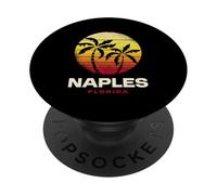 Conception de Coucher de Soleil sur la Plage de Naples en Floride Tropicale PopSockets PopGrip Adhésif
