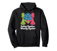Conception de dés d'échecs « Rouler Ensemble, Gagner Ensemble » Sweat à Capuche