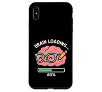 Conception de Dessin animé Mignon Chargement de Cerveau pensée rentrée Scolaire Coque pour iPhone XS Max