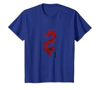 Conception de Dragon Chinois de Firedrake Rouge, Kung fu T-Shirt, Enfant, Bleu Royal, 2 Ans