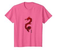 Conception de Dragon Chinois de Firedrake Rouge, Kung fu T-Shirt, Enfant, Rose Chiné, 2 Ans