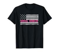 Conception de Drapeau des États-Unis de travailleur Social pour Les Femmes dans Le Travail Social T-Shirt
