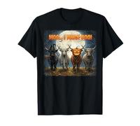 Conception de Ferme d'halloween avec des Vaches Highland T-Shirt