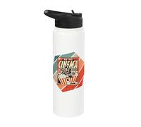 Conception de film de soirée pop-corn de cinéma rétro Stainless Steel Insulated Water Bottle