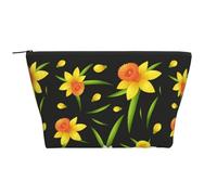Conception De Fond Transparente avec des Fleurs De Jonquille, Trousse de Toilette Trousse de Maquillage Sac à cosmétiques Trousse de Toilette de Voyage Portable