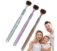 Conception de la brosse à dents à trois têtes | Brosse à tête à triple douce | Brosse à dents multiples avec poignée non glissée outil de nettoyage à triple action sensorielle pour les adultes et les