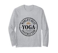 Conception de l'emblème Lotus du Meilleur Professeur de Yoga Manche Longue