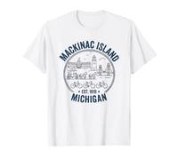 Conception de l'île Mackinac dans Le Nord du Michigan T-Shirt