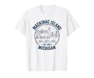 Conception de l'île Mackinac dans Le Nord du Michigan T-Shirt Graphique avec Valeur