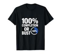 Conception de l'impact du diagramme à secteurs 100 % achevé ou buste T-Shirt