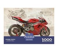 Conception de Moto Puzzle en Bois Imperméable DIY Puzzles De 1000 Pièces pour Adultes Coloré Jeux Éducatifs