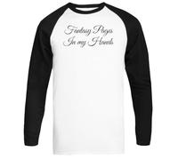 Conception De Pages Fantastiques Entre Mes Mains T-Shirt De Baseball Unisexe Blanc À Manches Longues Unisex Baseball Tee White Long Sleeve T-Shirt