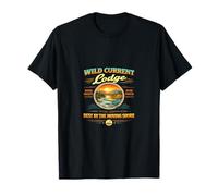 Conception de Paysage de rivière Lodge à Courant Sauvage T-Shirt