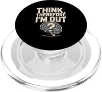 Conception de Questions sur Think Therefore I'm Out Brain PopSockets PopGrip pour MagSafe