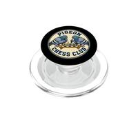 Conception de stratégie Humoristique pour Oiseaux du Pigeon Chess Club PopSockets PopGrip pour MagSafe