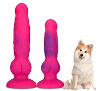 Conception de Style dernier cri en Forme de Chien, Douce et imperméable, avec Ventouse, adaptée aux Joueurs avancés, Silicone de 10 Pouces de Large.(Color:17.3cm,Size:)