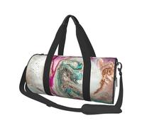 Conception de Surface en marbre doré Vert Violet, Sac de Voyage de Grande capacité, Sac à Main Rond, Sac de Voyage de Sport, fourre-Tout, Sac de Fitness