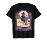 Conception de Vente de l'alerte de marché d'halloween de Witch Stock Trader T-Shirt