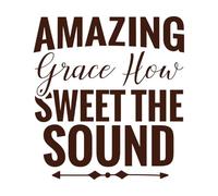 conception de versets bibliques Stickers lettrage 67.2x72.8cm Fourni avec un kit de film de transfert Café