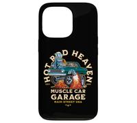 Conception de Voitures Anciennes Hotrod Heaven Muscle Car Garage aux États-Unis Coque pour iPhone 13 Pro