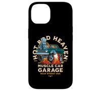 Conception de Voitures Anciennes Hotrod Heaven Muscle Car Garage aux États-Unis Coque pour iPhone 14