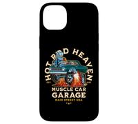 Conception de Voitures Anciennes Hotrod Heaven Muscle Car Garage aux États-Unis Coque pour iPhone 14 Plus