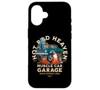 Conception de Voitures Anciennes Hotrod Heaven Muscle Car Garage aux États-Unis Coque pour iPhone 16