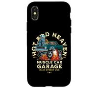 Conception de Voitures Anciennes Hotrod Heaven Muscle Car Garage aux États-Unis Coque pour iPhone X/XS