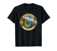 Conception de Voyage sur Les Grands Lacs de l'île Mackinac au Michigan T-Shirt Graphique avec Valeur