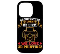 Conception d'impression 3D pour étudiant en architecture Coque pour iPhone 14 Pro