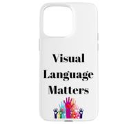 Conception d'inclusion de Signes ASL pour sourds et sourds Coque pour iPhone 15 Pro Max